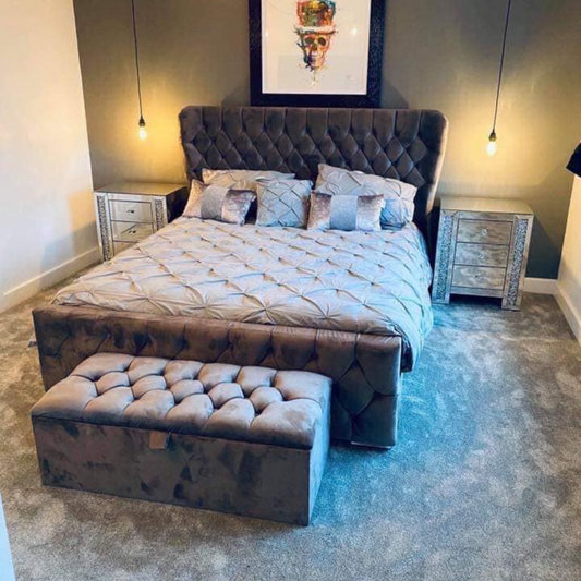 2025 Regal Luxury Wingback Bed Frame