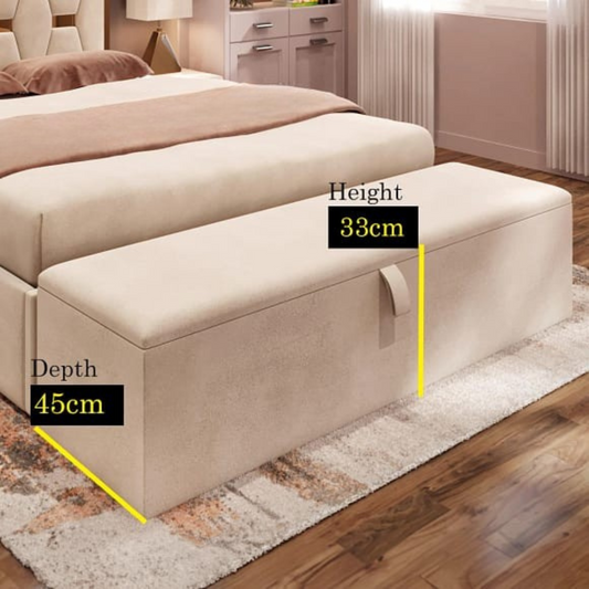 Plain Top Style Ottoman Blanket Box - ABBEDS OB7