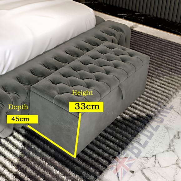 2025 Spanish Upholstery Style Ottoman Blanket Box