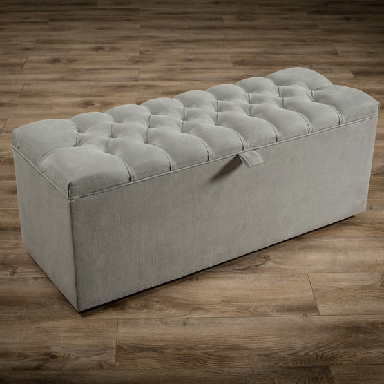 Chesterfield Upholstered Ottoman Storage Bench Box