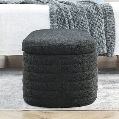 2025 Paneled 5 line Rounded Ottoman Storage Box