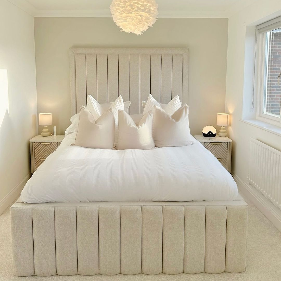 2025 Prestige High Headboard Bed with Optional Ottoman Storage