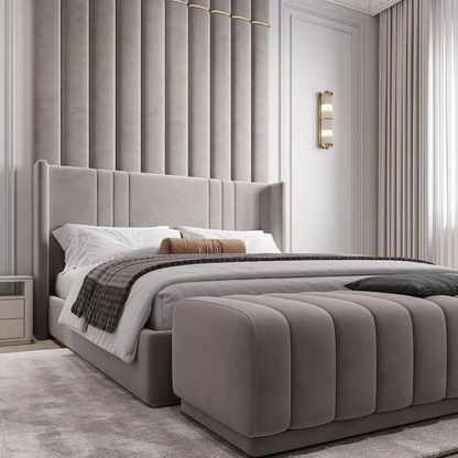 2025 Palermo Designer Bed with Optional Ottoman Storage