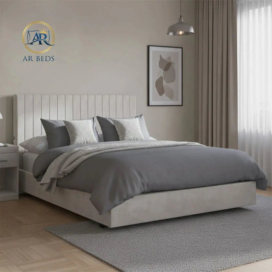 Bergamo Multi Panelled USB-C Charging Bed Frame
