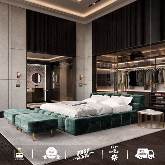 2025 Aurora Bed Low Base Optional Ottoman