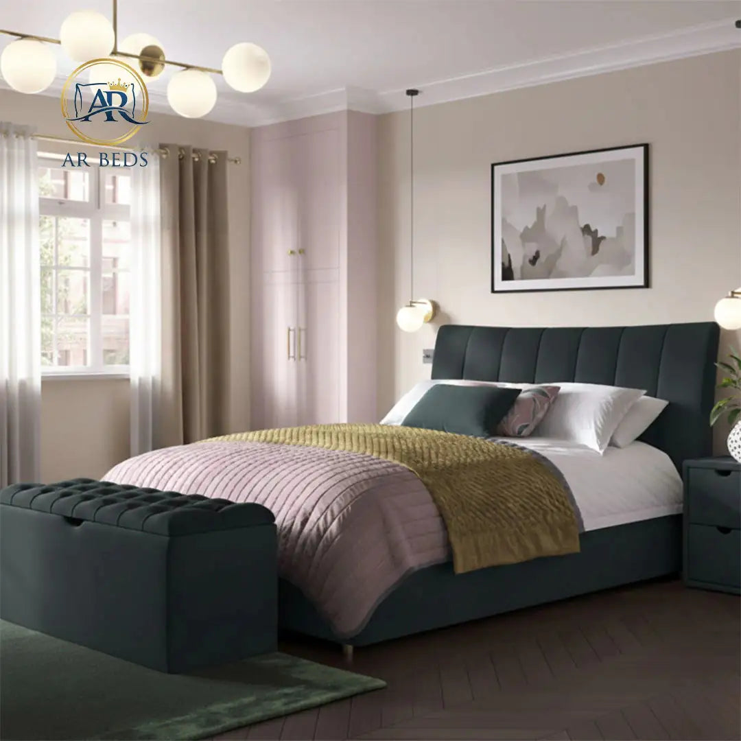 Bella Panelled Ottoman Bed with End Gas Lift – V