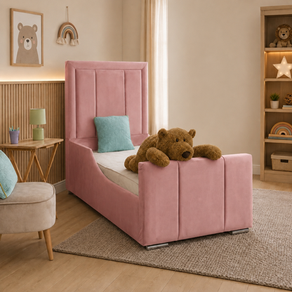 Pink Princes Bed | Luxury Girls Bed With Storage Drawers