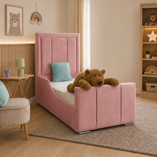 Pink Princes Bed | Luxury Girls Bed With Storage Drawers