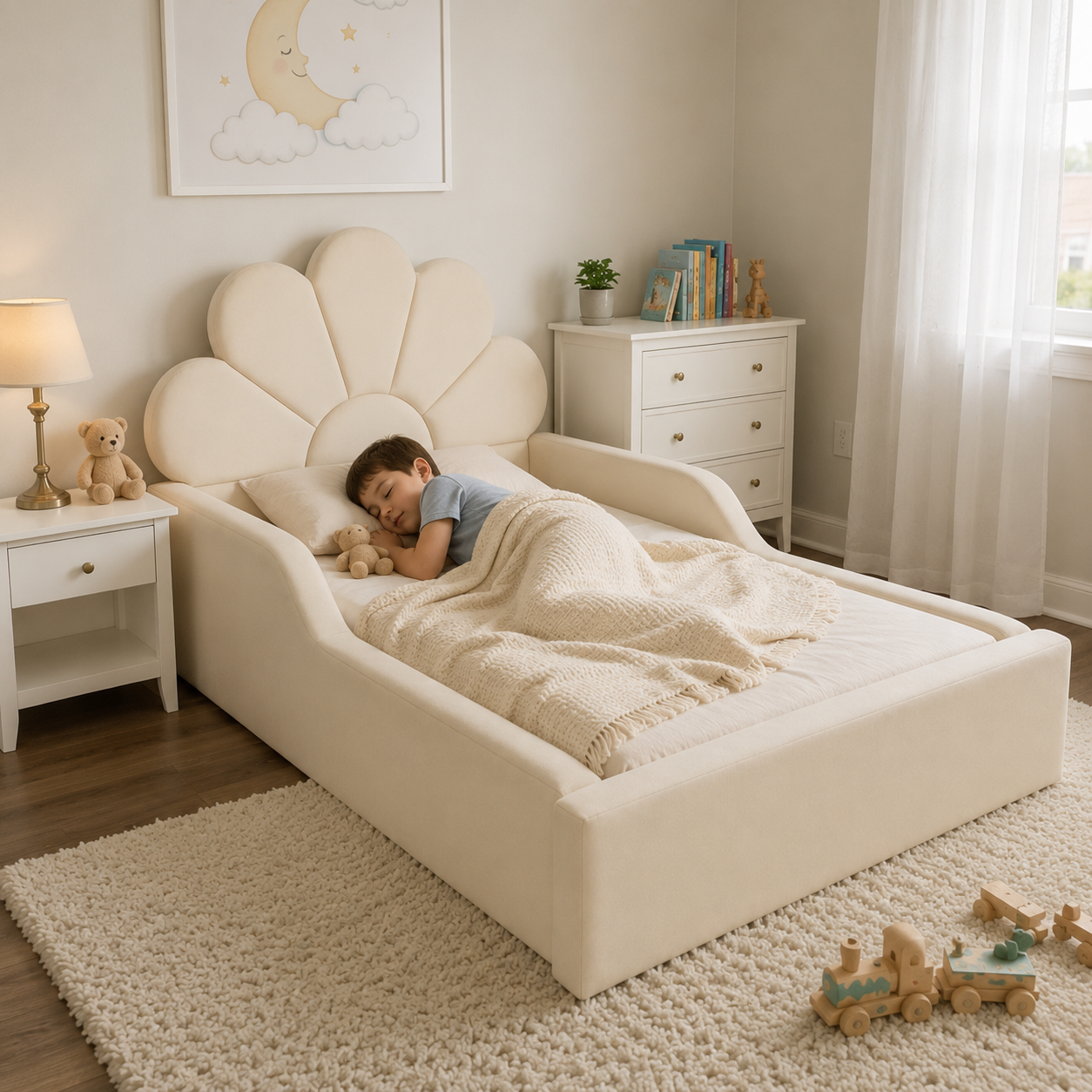 2026 Blossom kids Bed With Safety Side Rails - ARBEDS