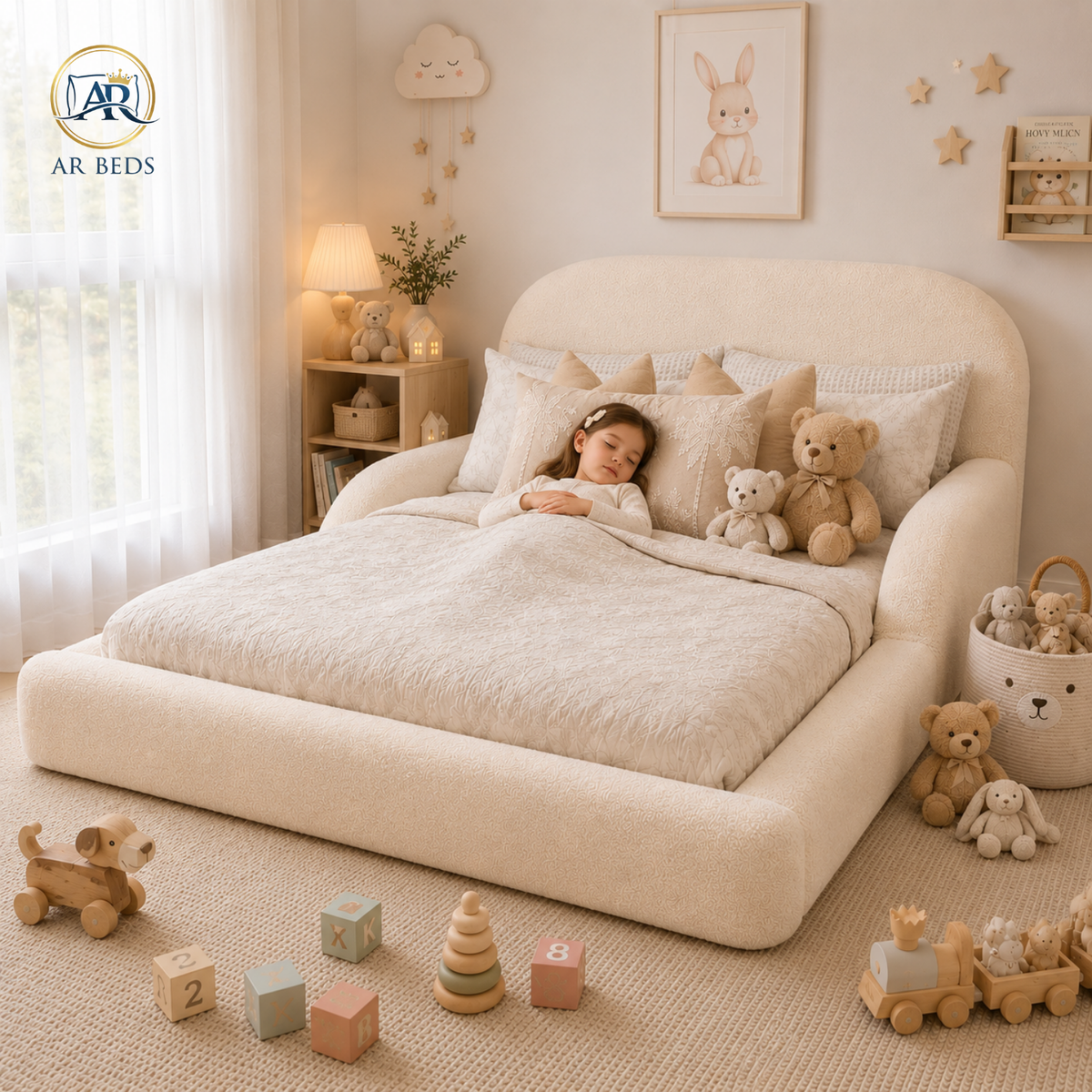 Nuvia Kids Floor Bed With Safety Side Rails - ARBEDS