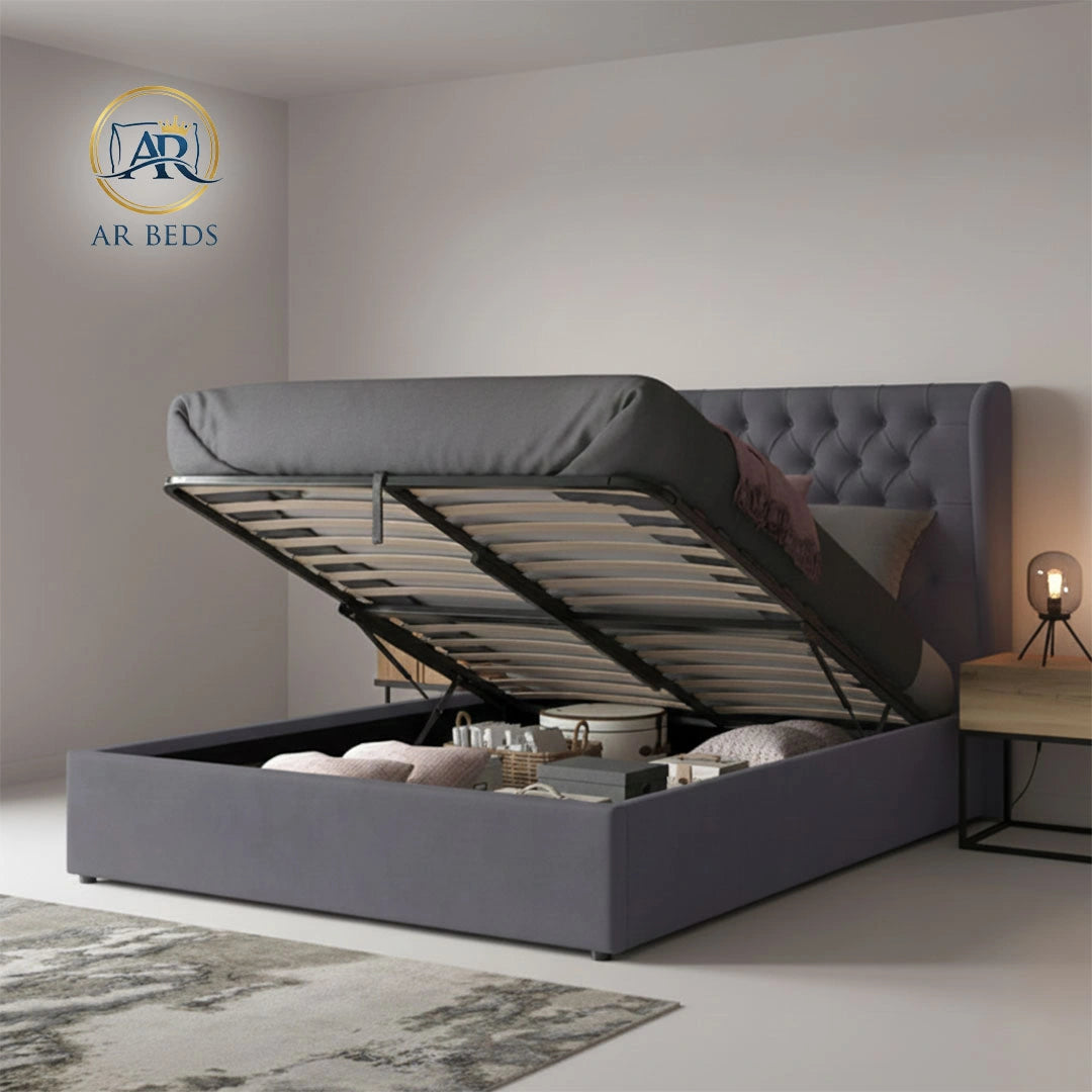 wingback ottoman beds