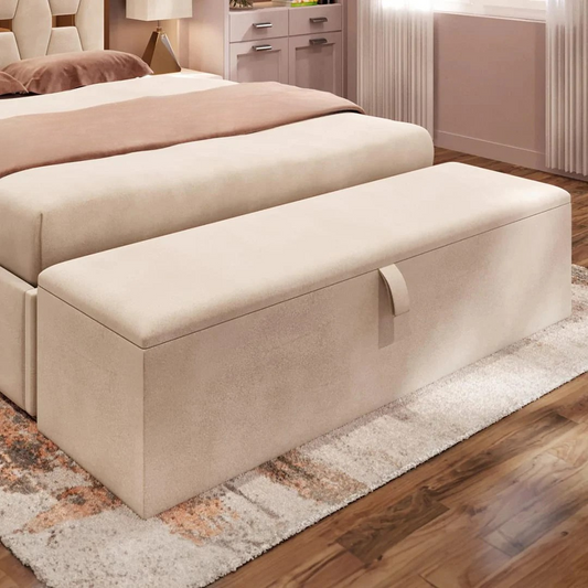 Plain Top Style Ottoman Blanket Box - ABBEDS OB7 1