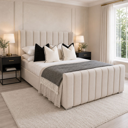 2026 Royale Wingback Bed | Optional Ottoman Storage - ABBEDS