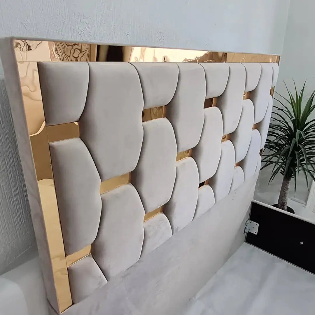 2025 Spica Gold Border Designer Bed - ABBEDS #B115