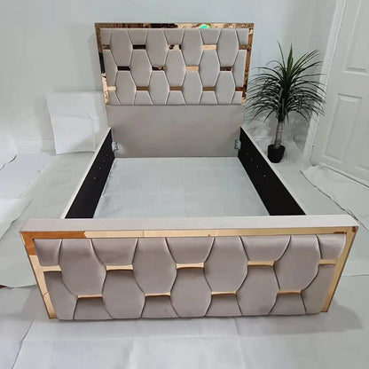 2025 Spica Gold Border Designer Bed - ABBEDS #B115