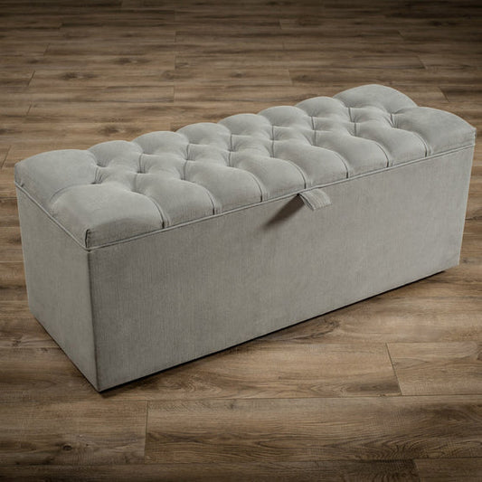 Chesterfield Upholstered Ottoman Storage Bench Box
