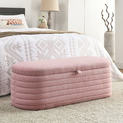 2025 Paneled 5 line Rounded Ottoman Storage Box
