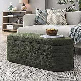 2025 Paneled 5 line Rounded Ottoman Storage Box
