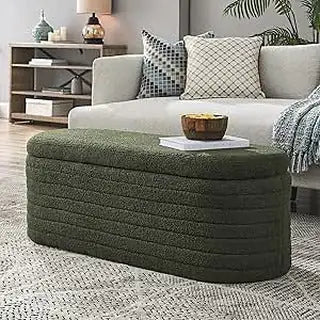 2025 Paneled 5 line Rounded Ottoman Storage Box